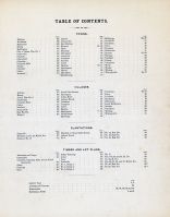 Table of Contents, Washington County 1881